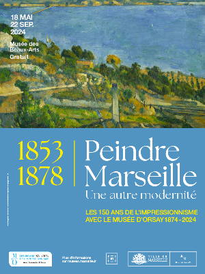 Peindre Marseille, 1853-1878. Une autre modernité

Culture Expositions - Rétrospectives Peinture Exposition

Du 19/05 au 22/09/2024.
Fermé le lundi.
Du mardi au dimanche de 9h à 18h.

Musée des Beaux-Arts - (MBA)