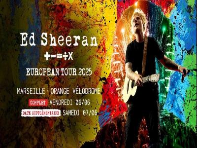 Ed Sheeran - Culture Concerts - Opéras - Soirées Pop musique Concert - Orange Vélodrome - Spectacle-Marseille - Sortir-a-Marseille