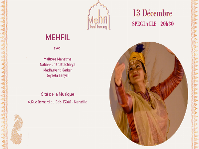 Mehfil - Culture Concerts - Opéras - Soirées Spectacles - Cirques Musique du monde Spectacle Concert Danse - Cité de la Musique de Marseille - L'Auditorium, Médiathèque - Spectacle-Marseille - Sortir-a-Marseille